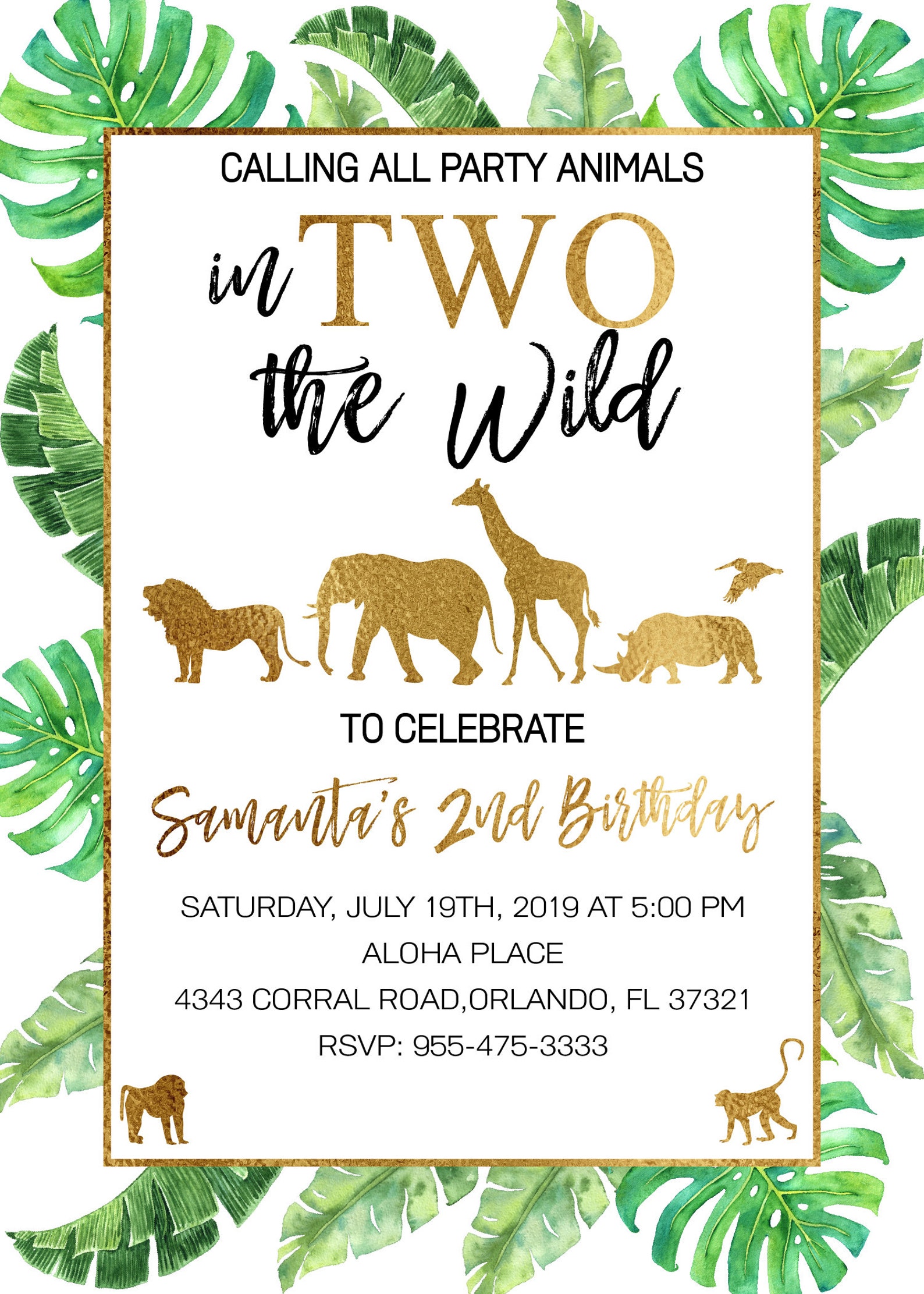 Two Wild Invitation two wild birthday invitation girl safari Etsy