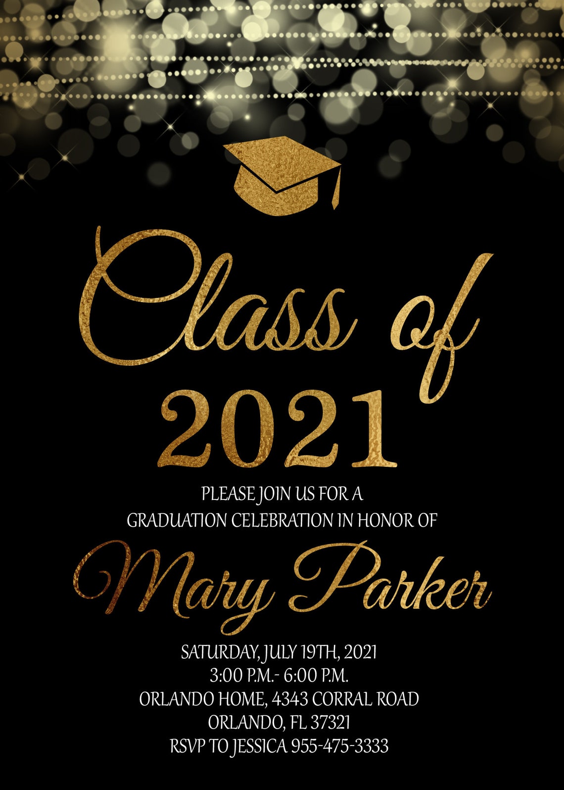 Class of 2021 High School Graduation Graduation Invitation | Etsy