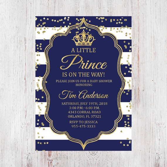 royal invitation baby shower