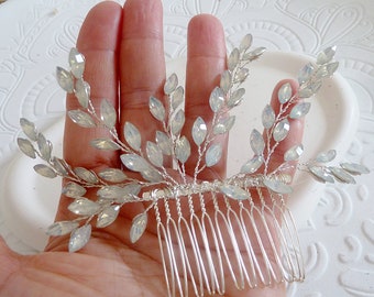 Hair comb with zirconia for the bride / bridal headpiece rose gold / headpiece bridal comb wedding for the head