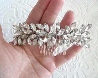 Braut Haarkamm Kopfschmuck Haarschmuck strass kristall/ brautfrisur headpiece silber / Haarschmuck glitzernd