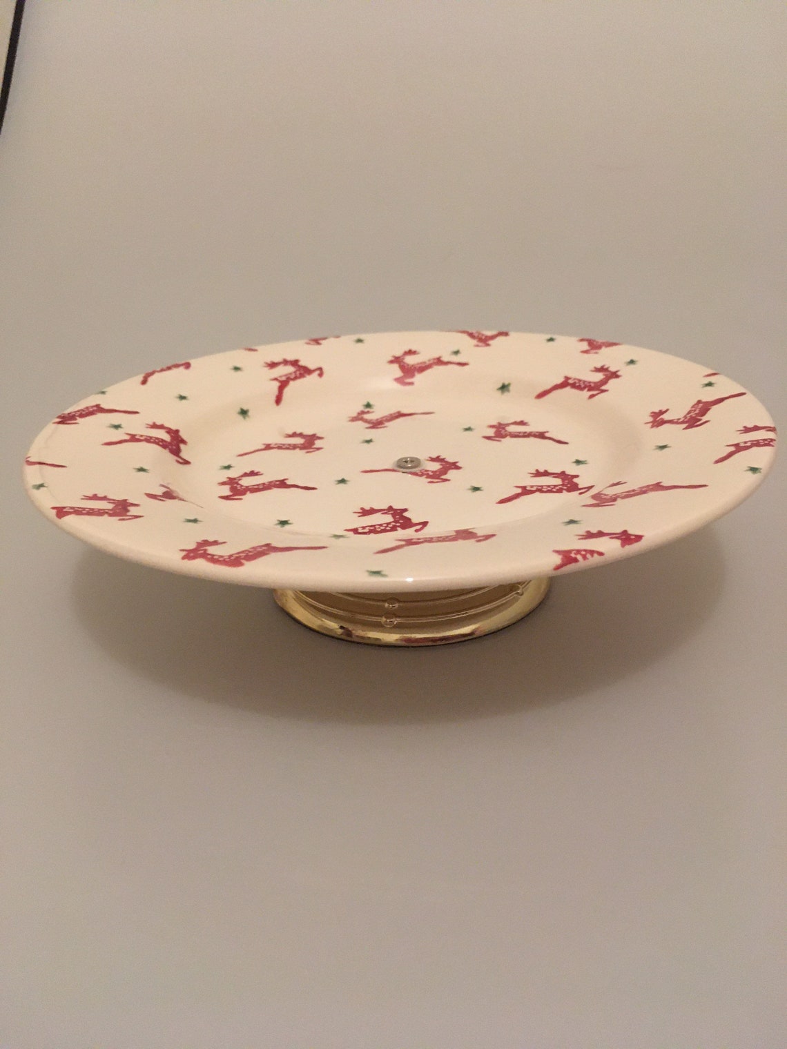 Emma Bridgewater Christmas Reindeer Footed Cake Stand | Etsy