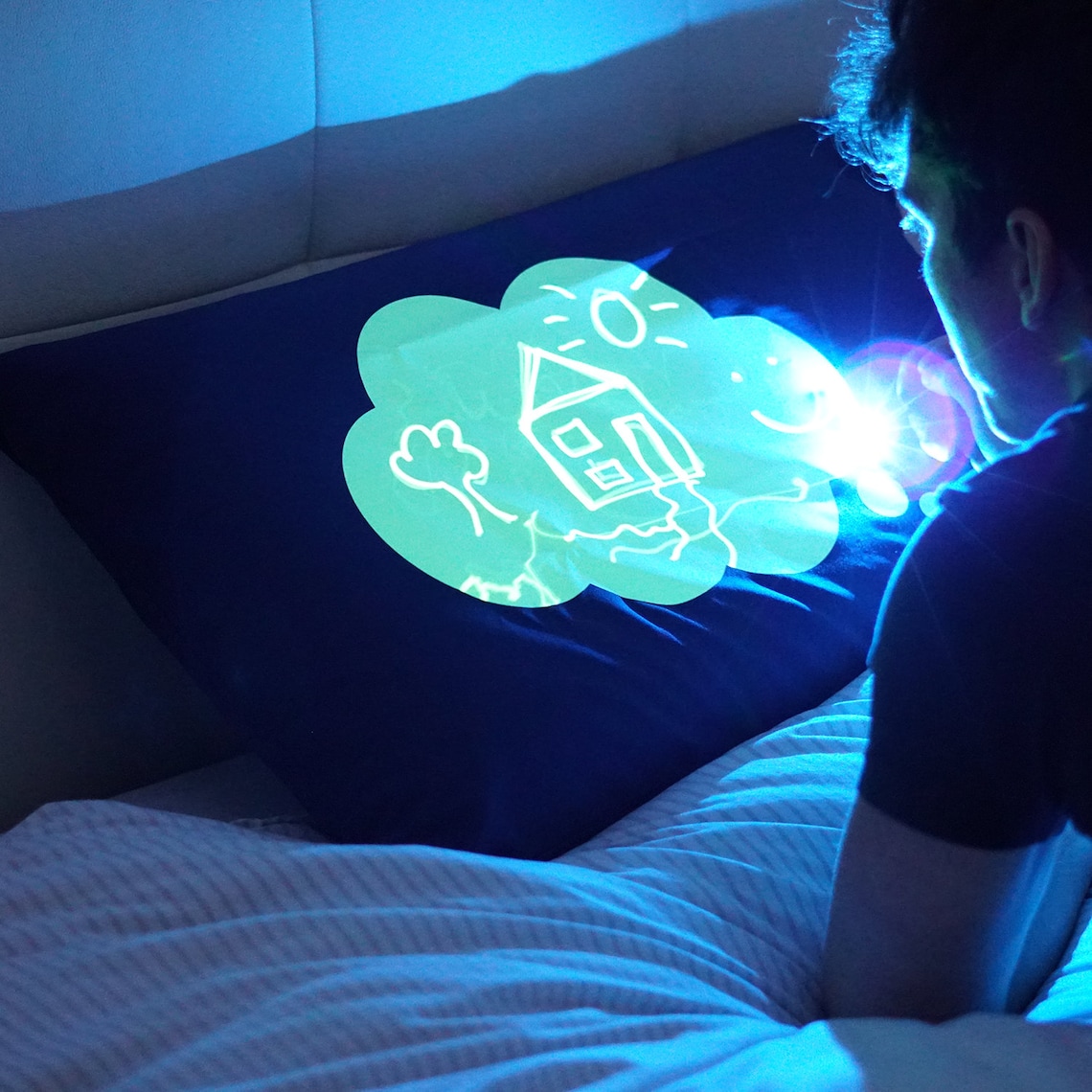 Glow Sketch Glow in the Dark Doodle Pillowcase Dream Cloud Etsy