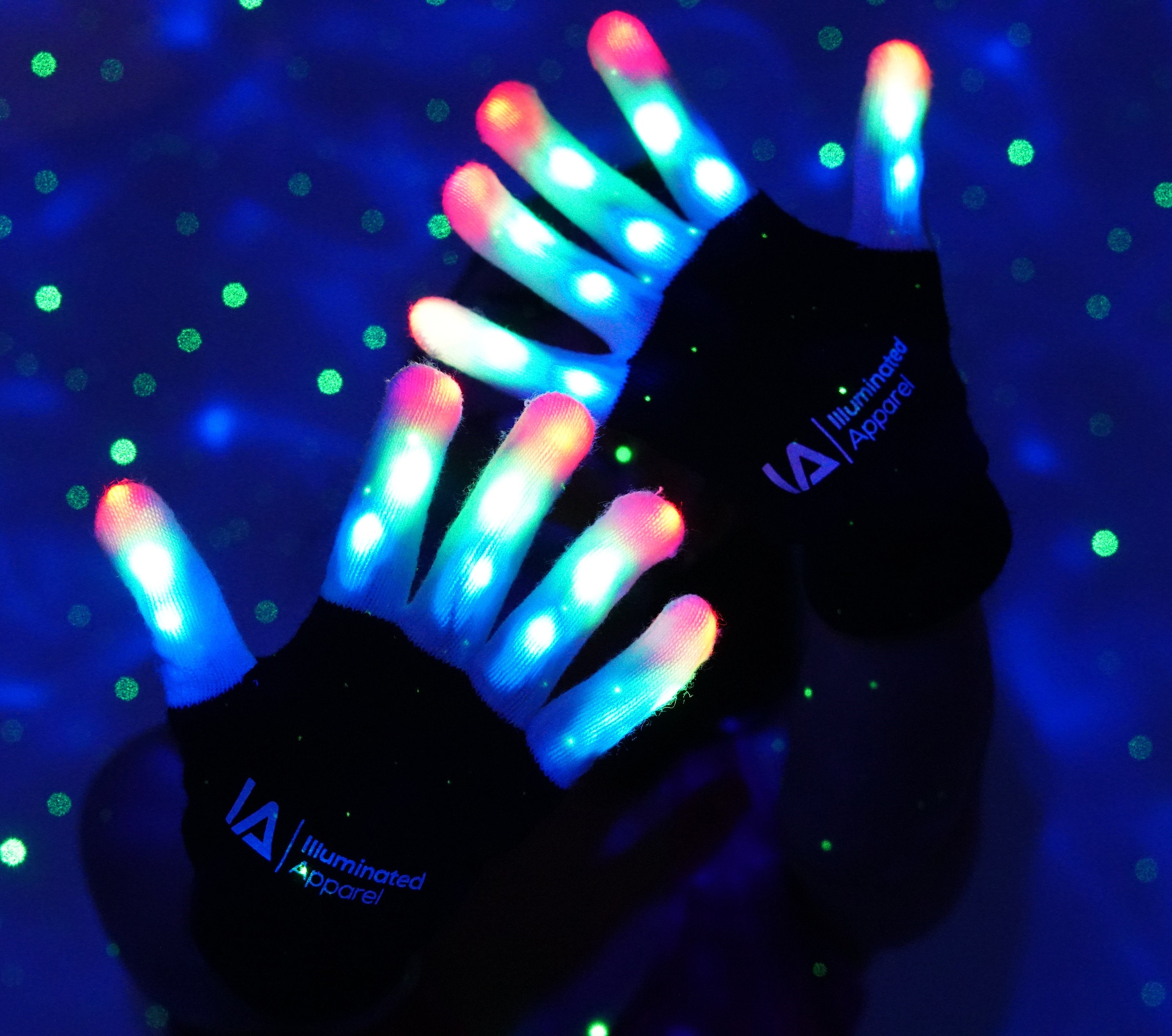 Illuminated Apparel Kids LED Light up Flashing Gloves for