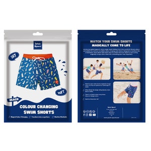 Adults Colour Changing Swim Shorts Trunks Lightning Bolts image 4
