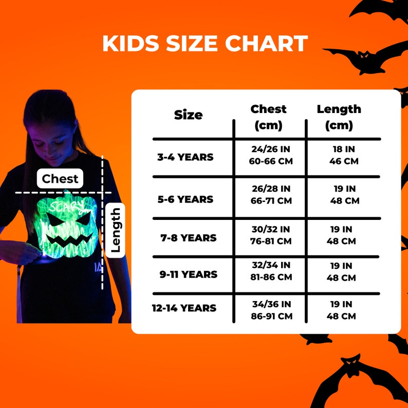 Kinder Jack O Laterne Interactive Glow T-shirt Halloween Bild 7