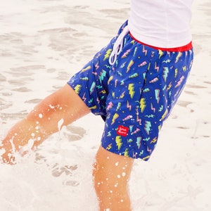 Adults Colour Changing Swim Shorts Trunks Lightning Bolts image 2