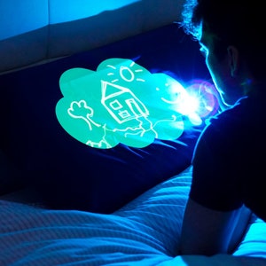 Glow Sketch Glow In The Dark Doodle Pillowcase Dream Cloud image 2