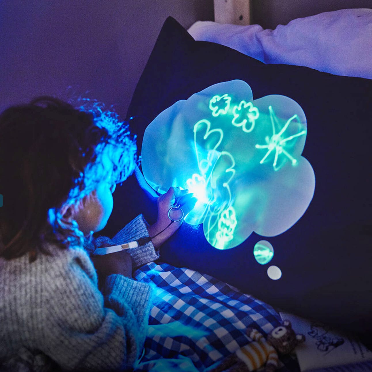 Light Drawing Board for Kids the Glow in Dark Neon Effect Draw Pad