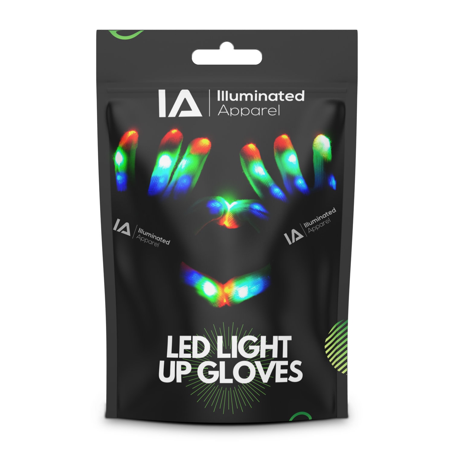 illuminated apparel light up gloves