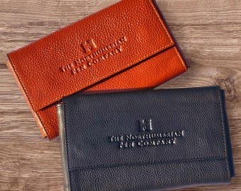 Leather 3 Pen Flap Case