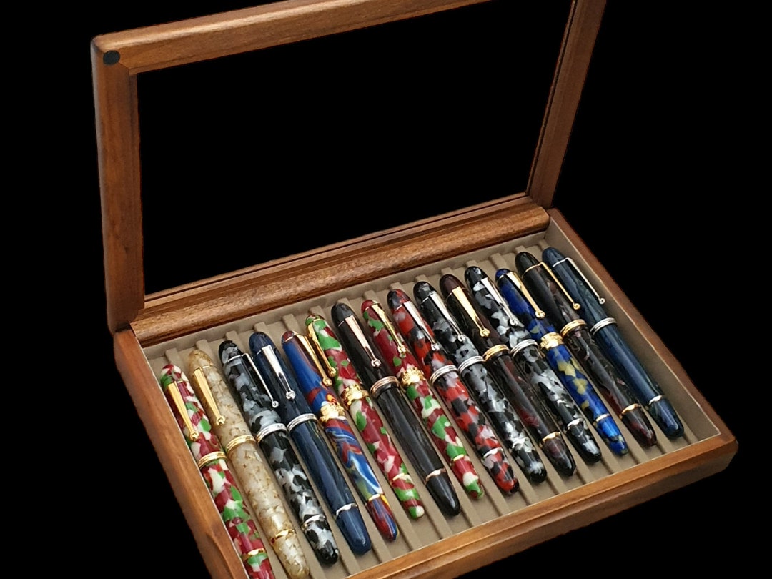 豊岡クラフト ペントレイ(固定蓋付き) 15本用 収納ケース ドドド 豊岡