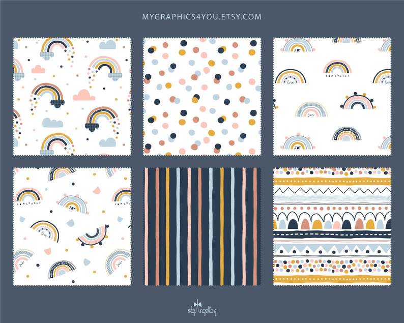 Download Rainbow seamless pattern Boho Baby abstract digital paper ...