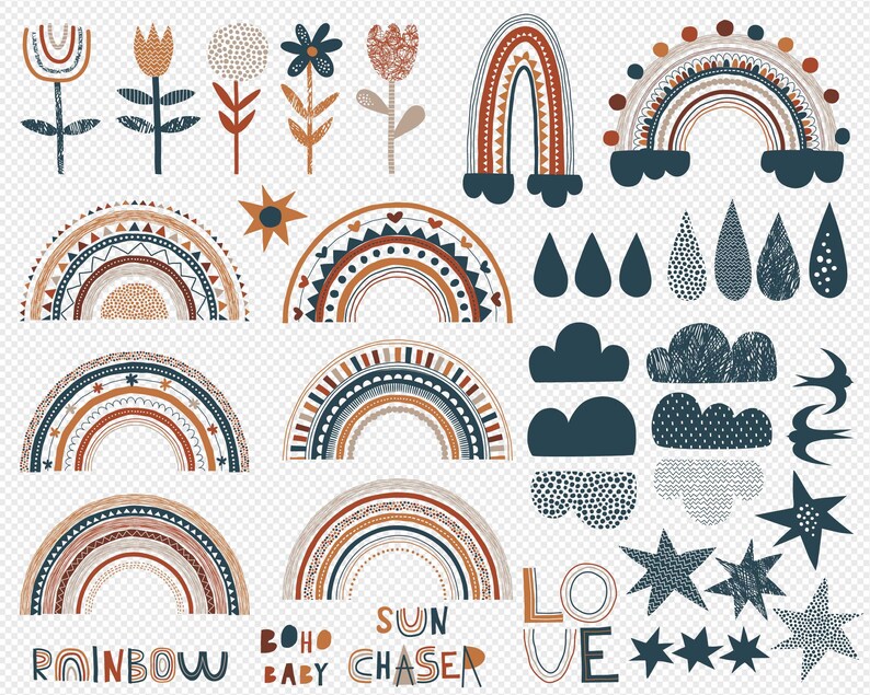Download Rainbow svg Rainbow clipart Scandinavian Nursery digital ...