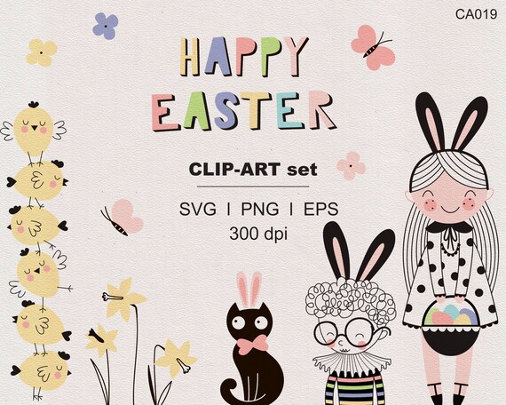 Download Happy Easter Svg For Cricut Easter Bunny Prints For T Shirt Easter Eggs Svg For Toddlers Nursery Clip Art Art Collectibles Vadel Com