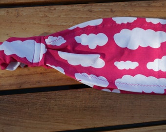 Hairband, Bandana clouds pink