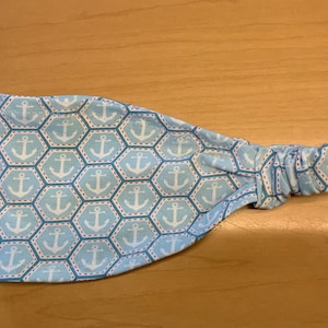 Bandana, Haarband Anker hellblau weiß Bild 1