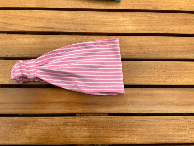 Hairband, Bandana stripes pink aubergine image 3