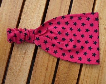 Hairband, Bandana pink stars