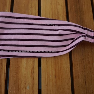 Hairband, Bandana stripes pink aubergine image 1