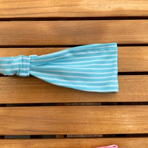 Hairband, Bandana stripes pink aubergine image 2