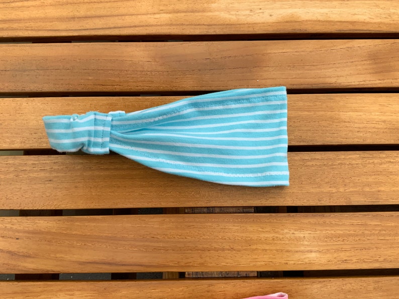 Hairband, Bandana stripes pink aubergine image 2