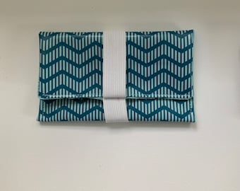 Soap bag zigzag blue