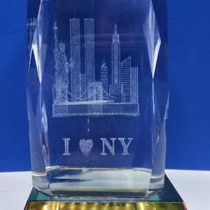 米国クリスタルワールド社 ワールドトレードセンター 置物 オブジェ インテリア Vintage Twin Towers New York Ornament - Etsy