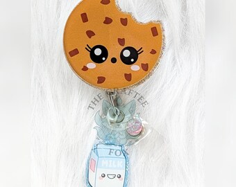 Cookie Badge Reel, Nurse Badge Reel, Teacher Badge Reel, Interchangeable Acrylic Topper