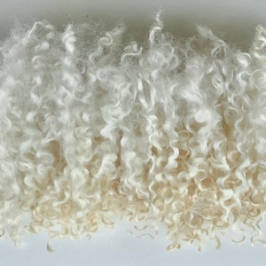 30 g (330 euros/kg) WENSLEYDALE curls doll hair natural white cream elf fairy angel seasonal table felting felting wool