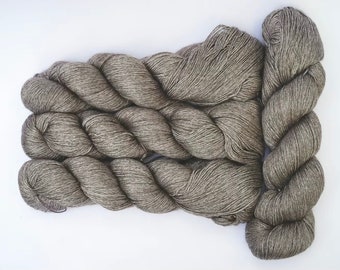 100 g YAK SEIDE YETI braun meliert (215 Euro/kg) Lace Ajour Edelfaser Stricken Ajour Lace Tücher Strickgarn