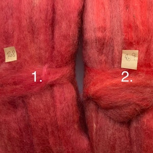 50 g (90Euro/kg) Wensleydale CARD RIBBON Combed wool curls hand-dyed carded COLOUR CHOICE