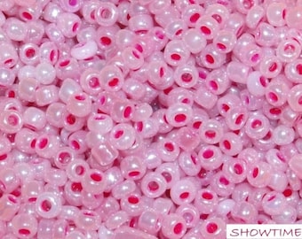 3mm 1x10g Glas Rocailles Perle rosa