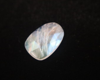 Top-Faceted Rainbow Moonstone Cabochon