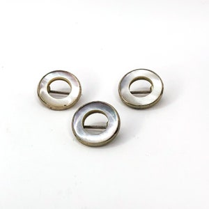 Set of 3 Vintage Mother of Pearl Pins
