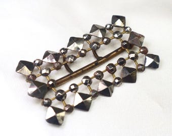 Victorian Cut-Steel & Brass Sash Buckle