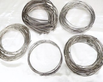 Lot of Rhodium-Plated Neck Collars | 103 Pieces | Great for jewelry making