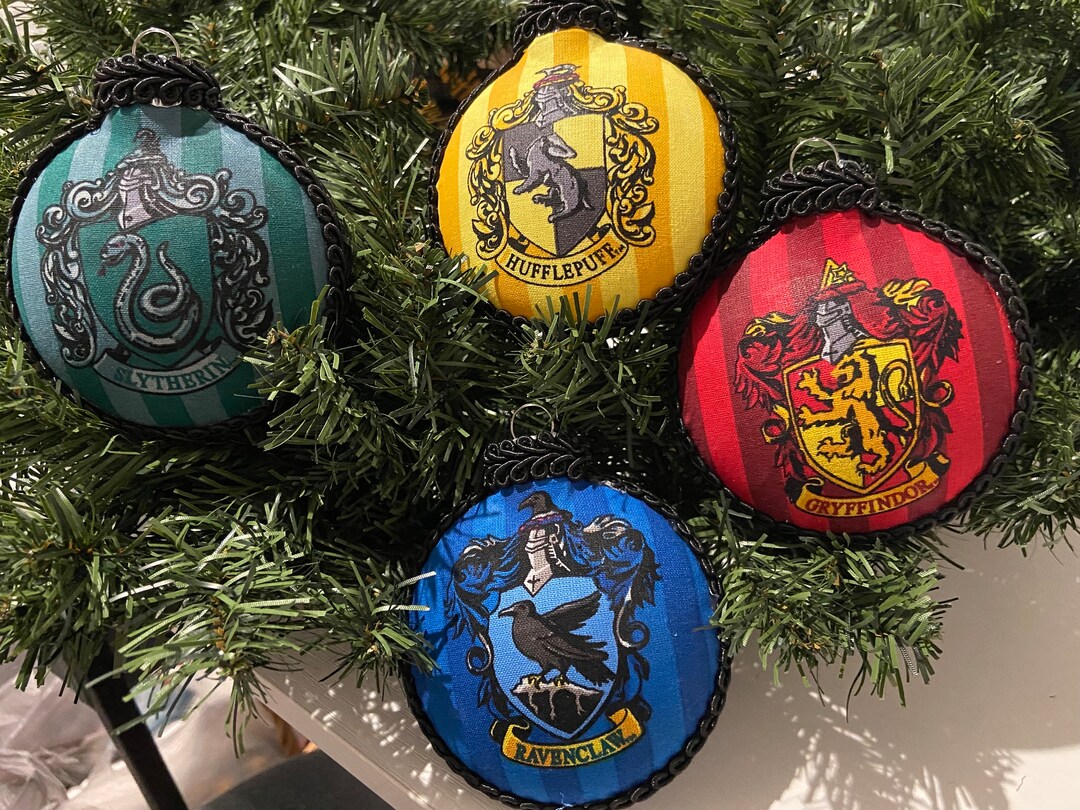 Harry Potter Inspired House Ornaments Christmas Tree Ornaments Etsy