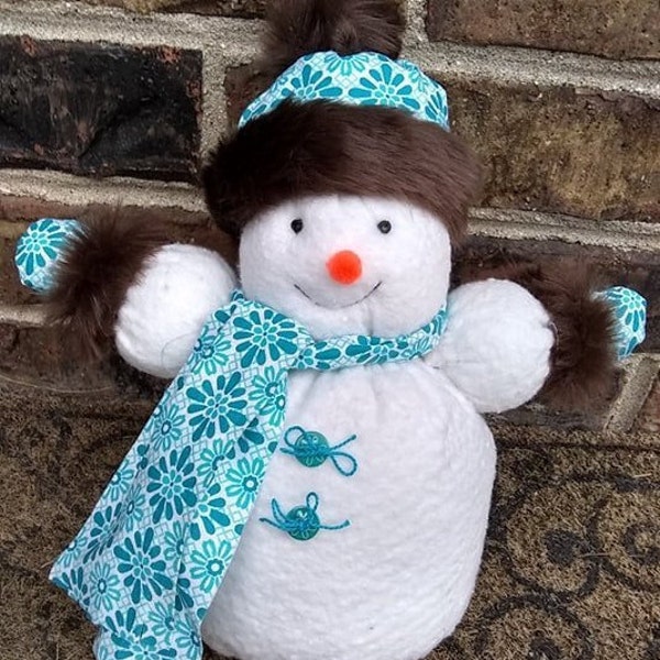 Stuffed Blue Snowman Plushie