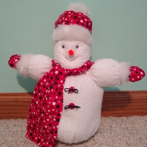 Stuffed Red Snowman Plushie
