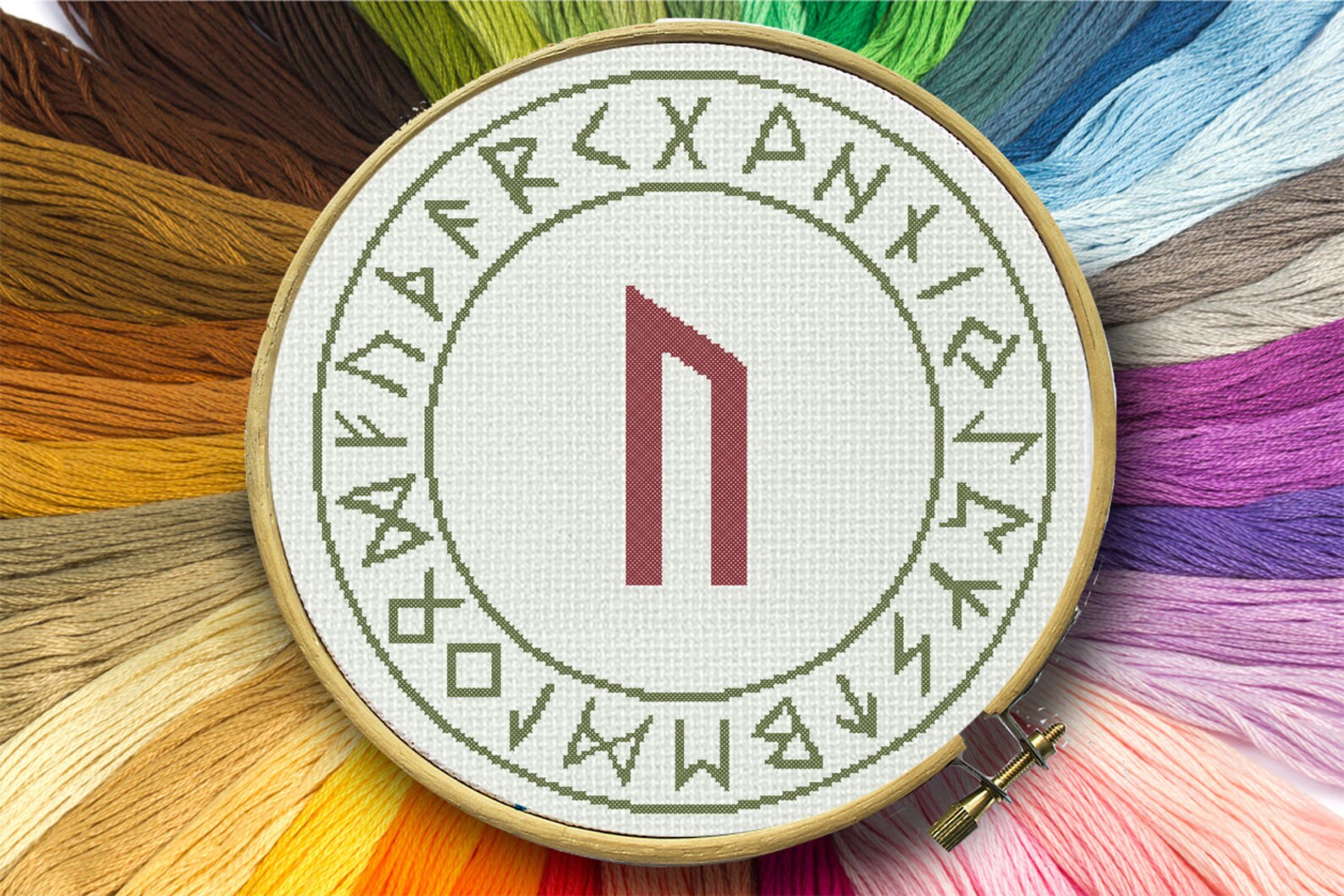 Rune Uruz PDF pattern cross stitch futhark horoscope | Etsy