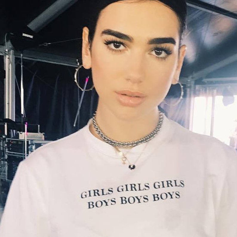 Dua Lipa Shirt Mädchen Tshirt Jungen T Shirt Lustige Sprüche Grafik T Shirt Modekleidung Promi Instagram T Shirts Weihnachtsgeschenk