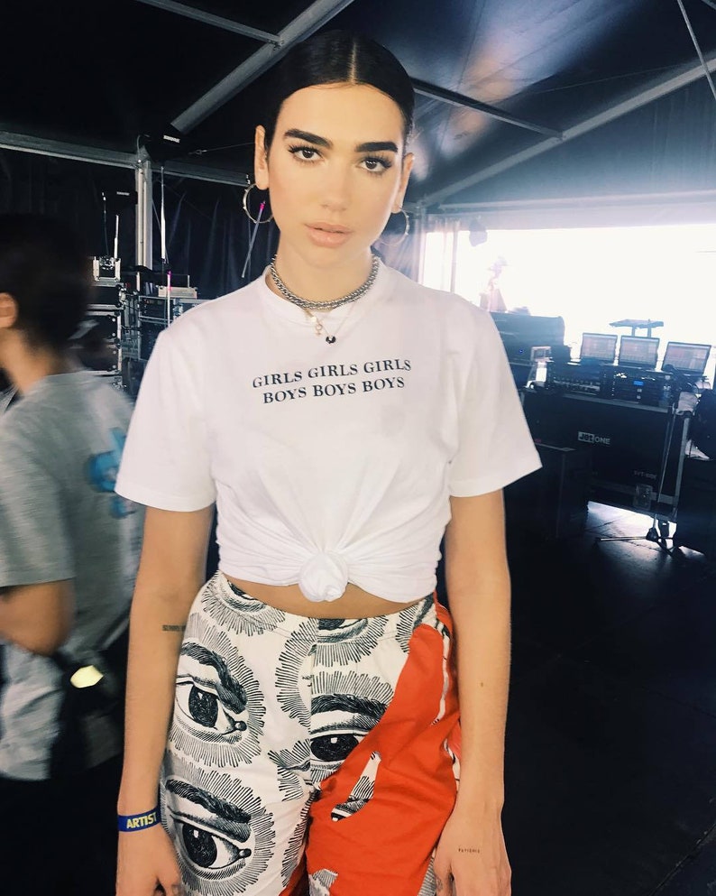 Dua Lipa Shirt Mädchen Tshirt Jungen T Shirt Lustige Sprüche Grafik T Shirt Modekleidung Promi Instagram T Shirts Weihnachtsgeschenk