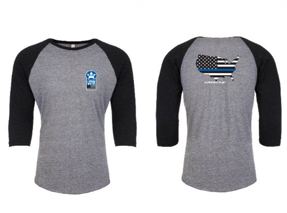 blue and grey baseball tee