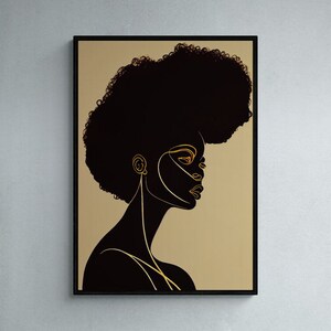 Poise | Afrocentric Wall Art | Black Woman Art | BLM Art | Afro American Art | Fine Art Print | [Frame NOT Included]