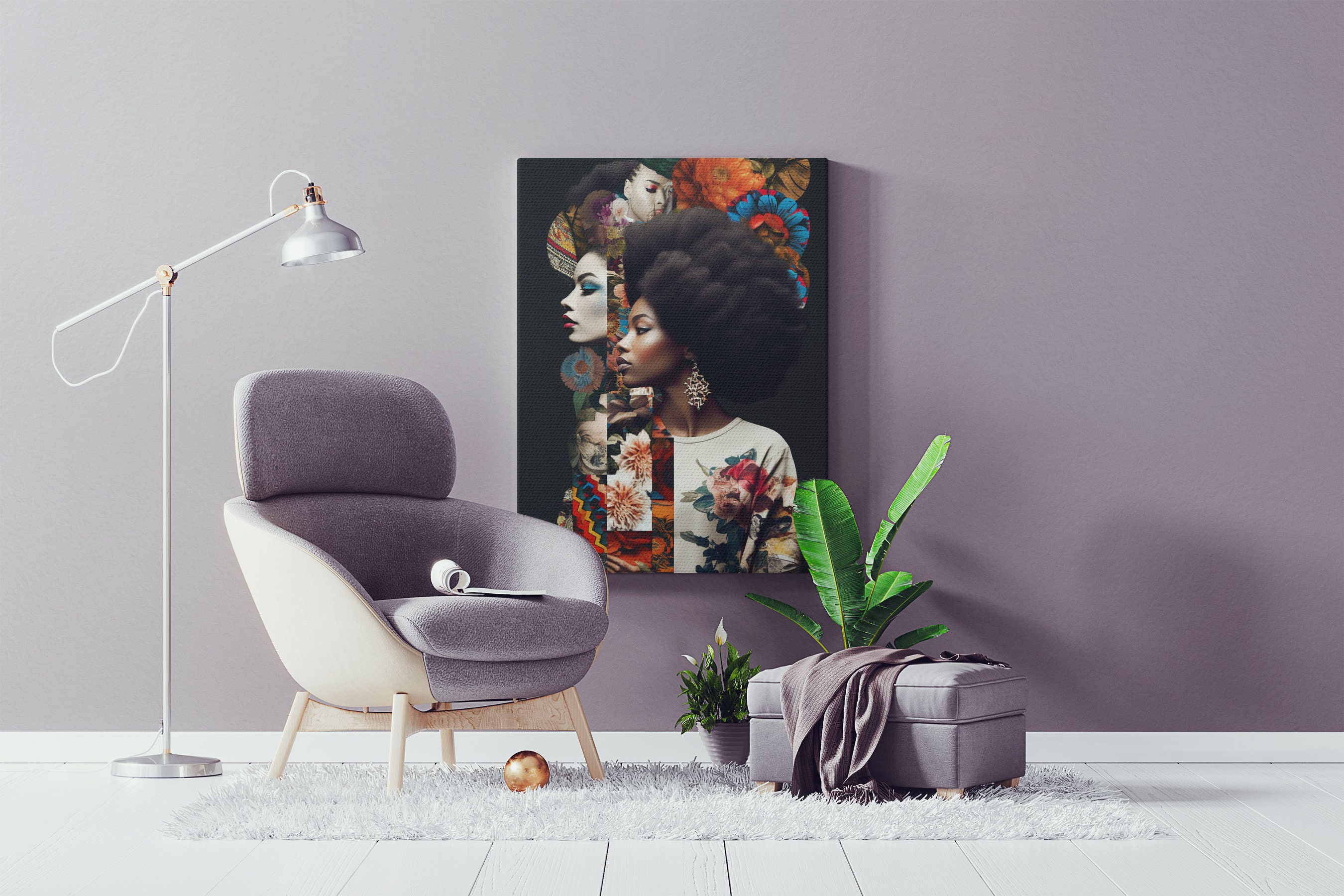 Black Art Afrocentric Wall Art Decor Black Woman Wall Art Etsy