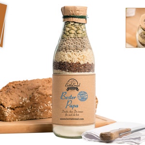 BottleBread Best Dad Baking Mix Bread Baking Mix in a Glass Bottle Gift for Father's Day Father's Day Gift image 1