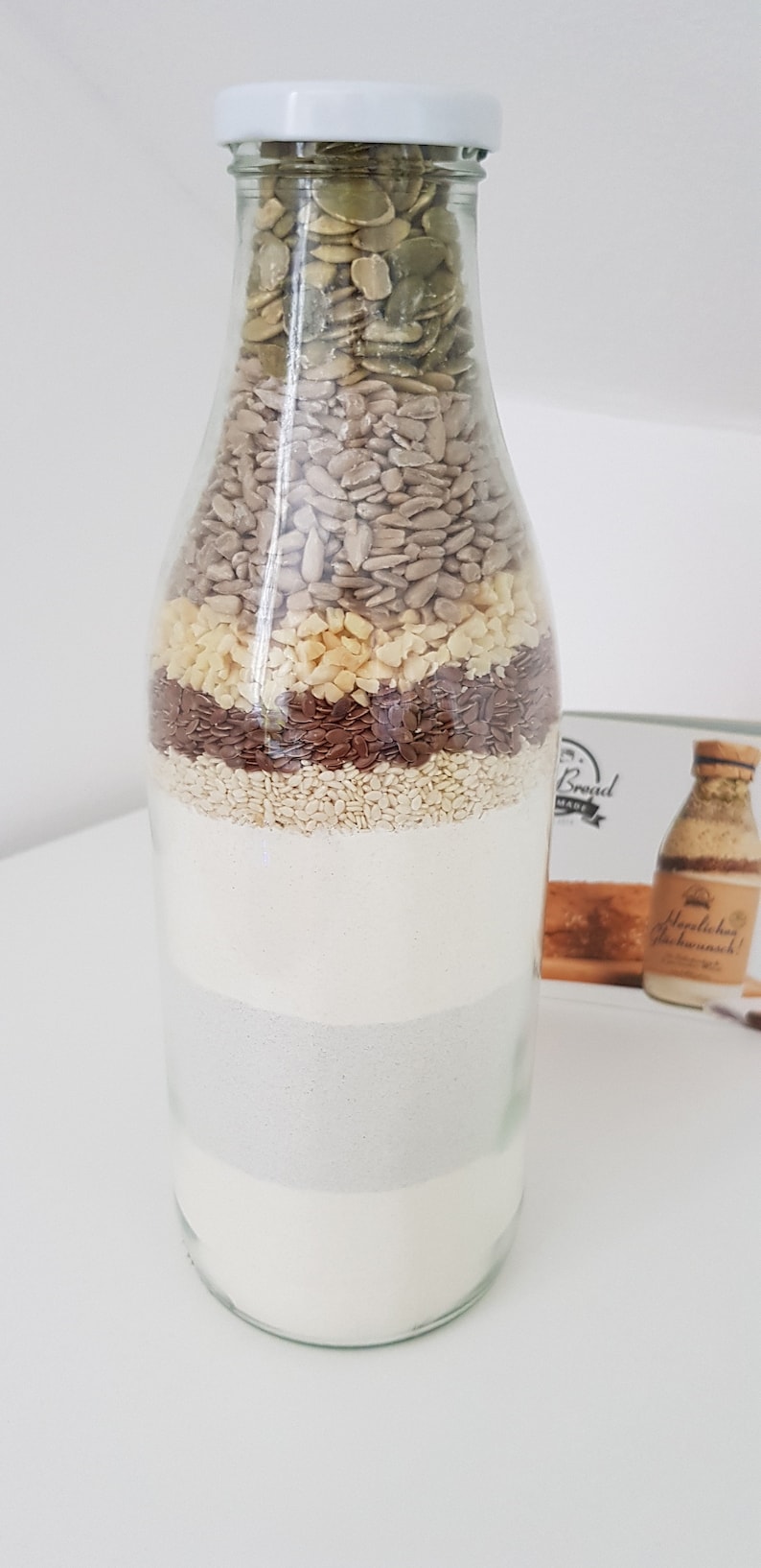 BottleBread NOTBROT Baking mix Bread baking mix in a glass Bottle Gift idea Invitation Bild 7