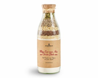 BottleBread quot;May your new house be a place of happinessquot; BottleBread Baking Mix Bread Mix in a Glass Bottle