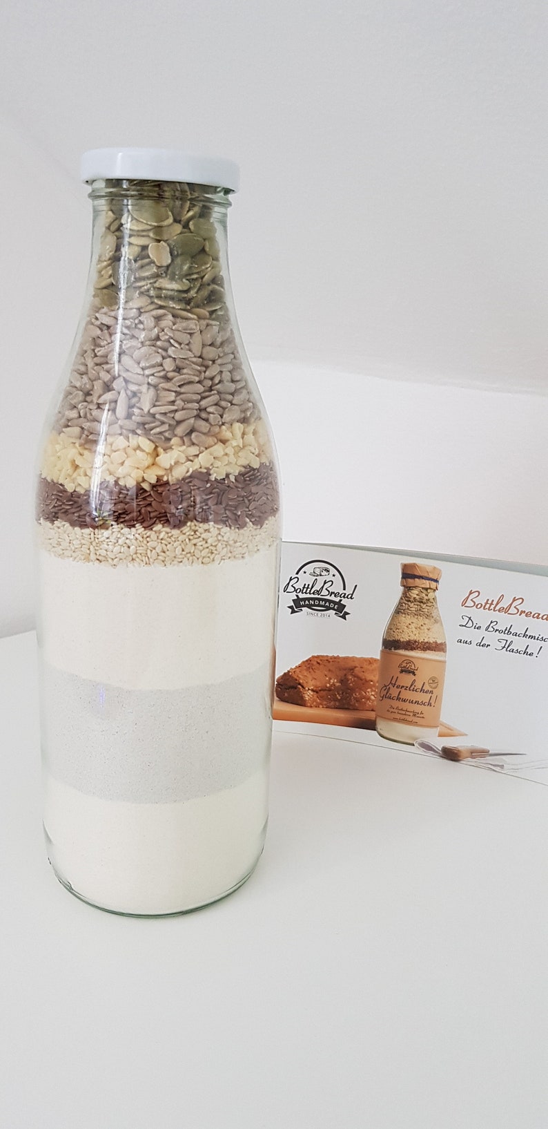 BottleBread Fröhliche Weihnachten Backmischung Brotbackmischung im Glas Flasche Bild 4